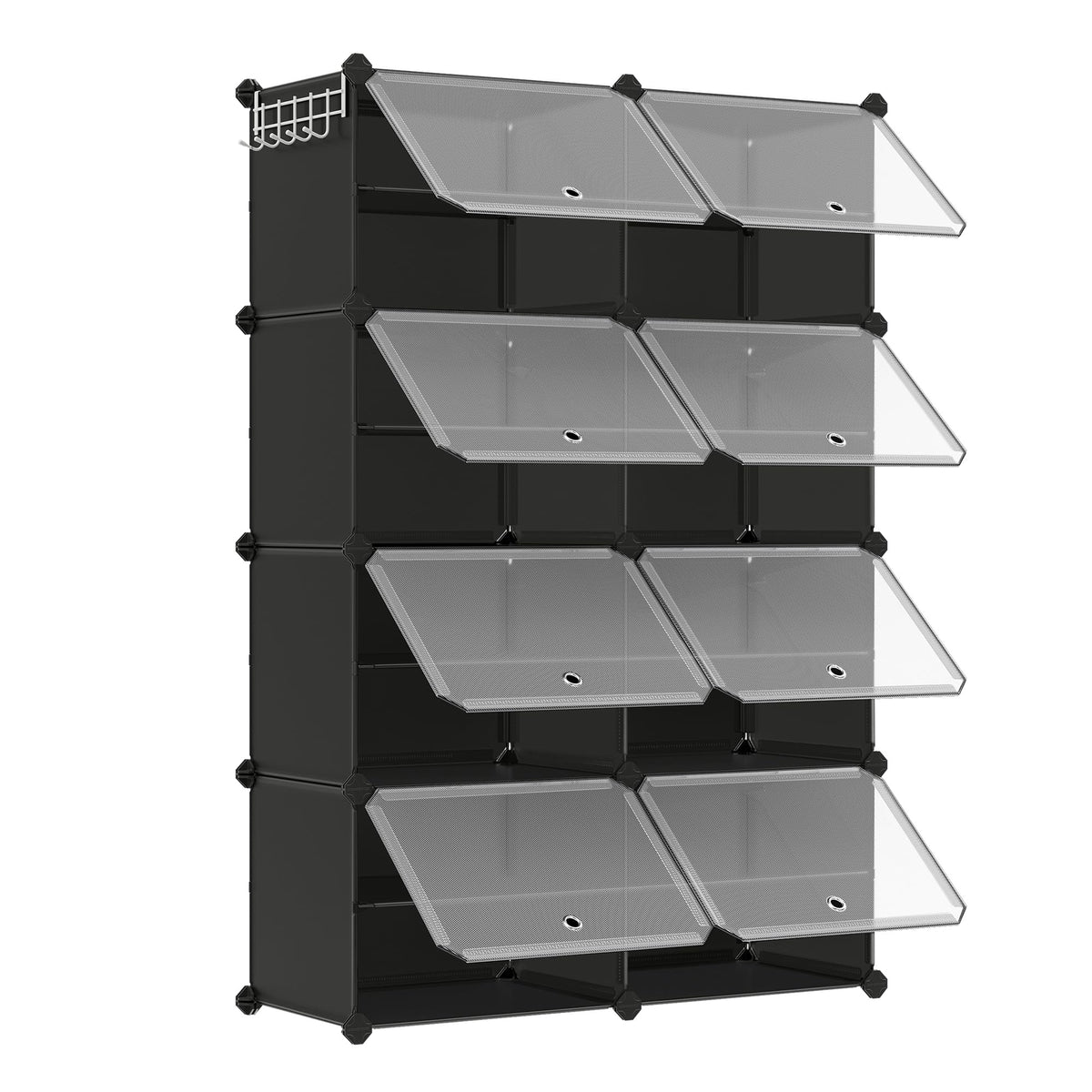 SONGMICS Shoe Rack, 6-Tier with Doors, 24-Pair Storage Cabinet