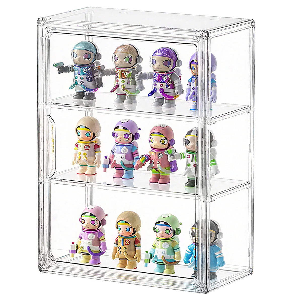 Clear Acrylic Display Case with Magnetic Lid-Dustproof Plastic Book Storage box,Clear Box,Purse Storage Organizer,Action Figure Display Case,Acrylic Sneaker Shoe Box(1 Pack)