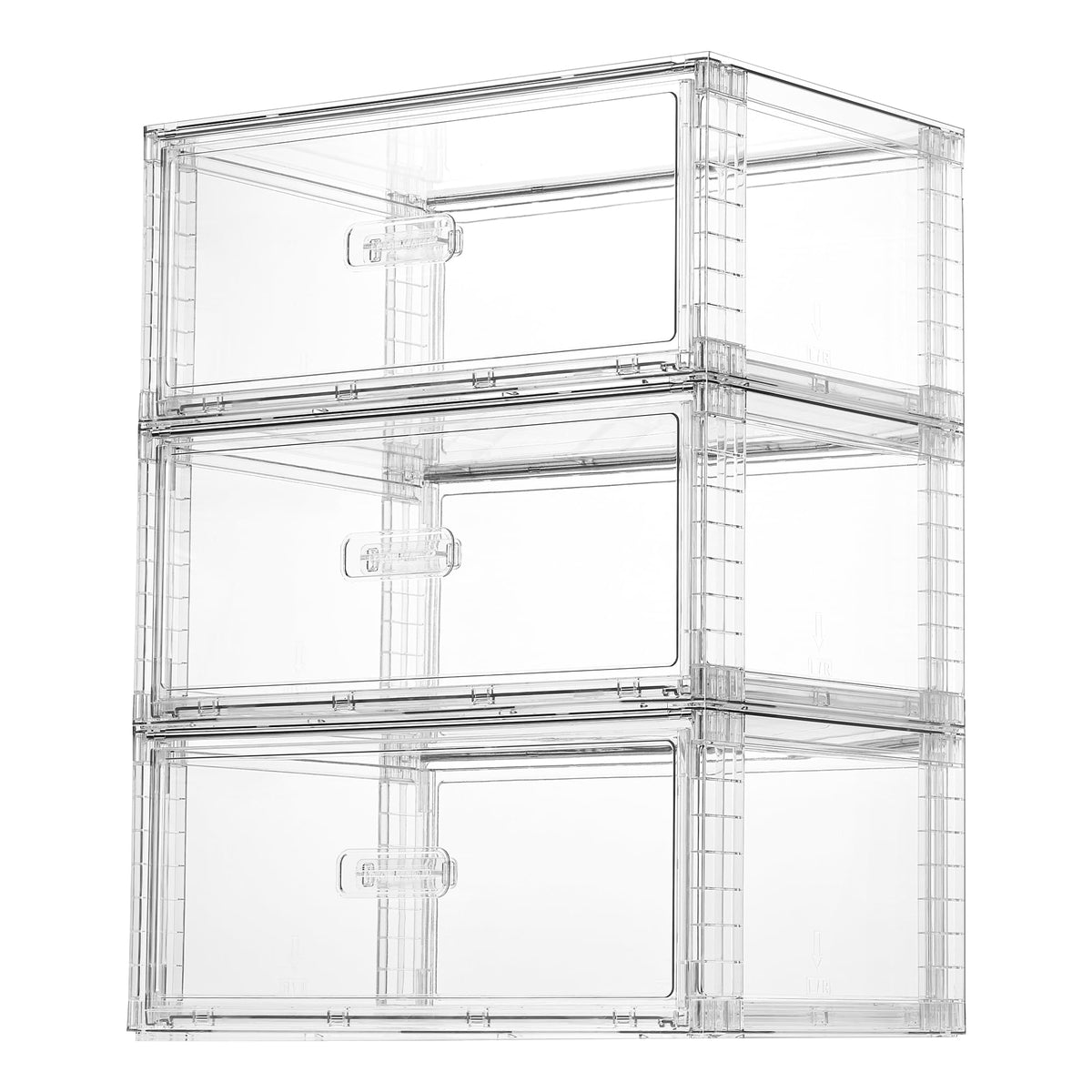 Vtopmart 2 Pack Large Clear Stackable Storage Drawers for Closet, 23QT