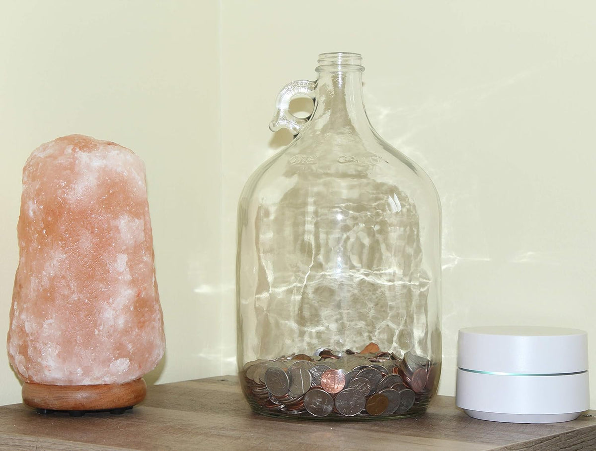 Large Glass Coin Jar for Adults, 1 Gallon Piggy Bank, Swear Jar - 1 Pk