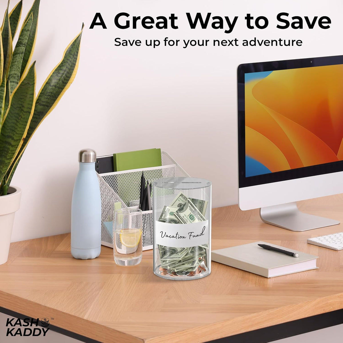 Clear Tip Jar - Acrylic Donation Box w/Magnetic Lid & Money Slot - Coin Jar for Small Business & Home Savings - Safe & Stylish Donation Jar - Modern Cash Box - Sturdy Bartender Accessories