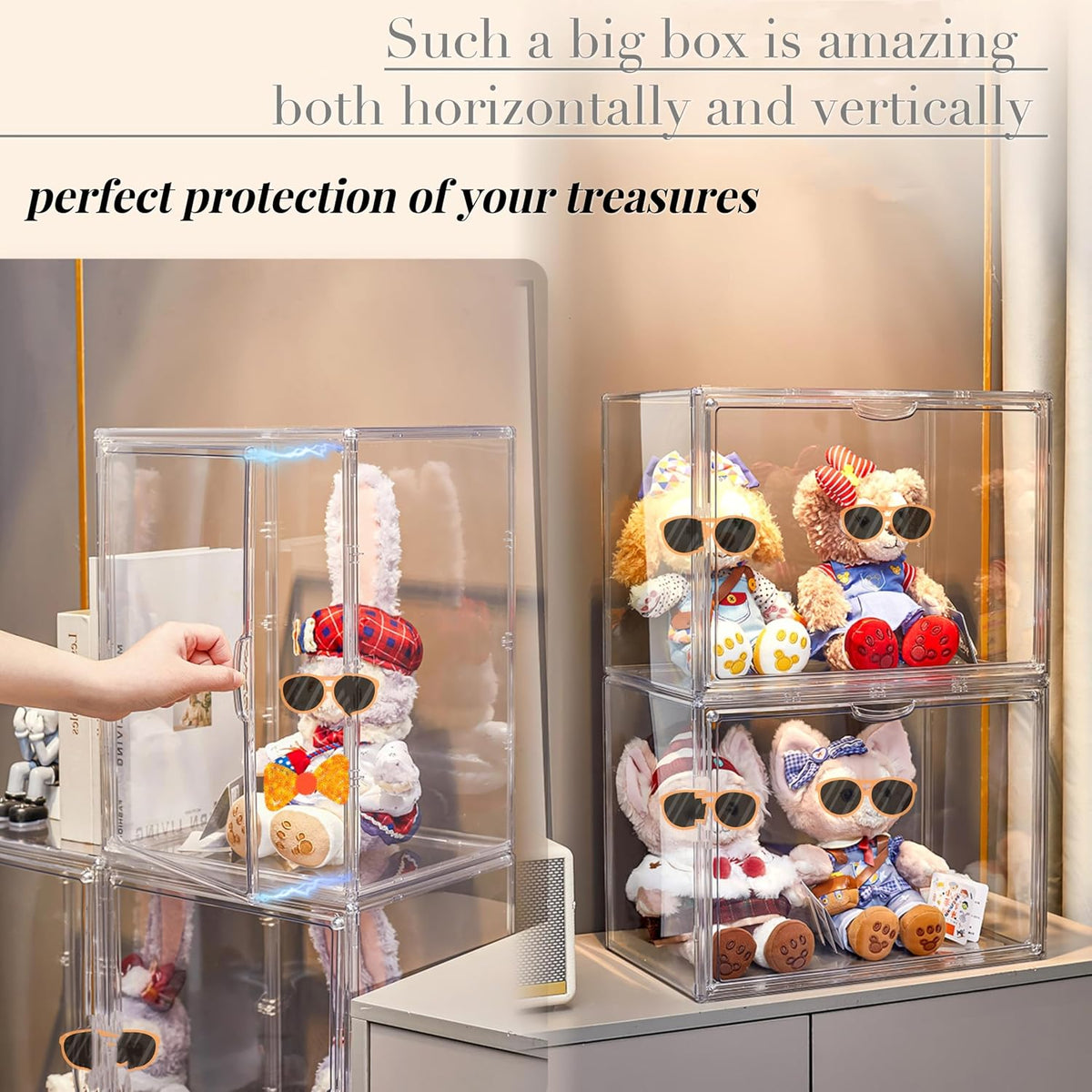 Attelite XXX-Large Acrylic Display Case Boot Shoe Storage Boxes