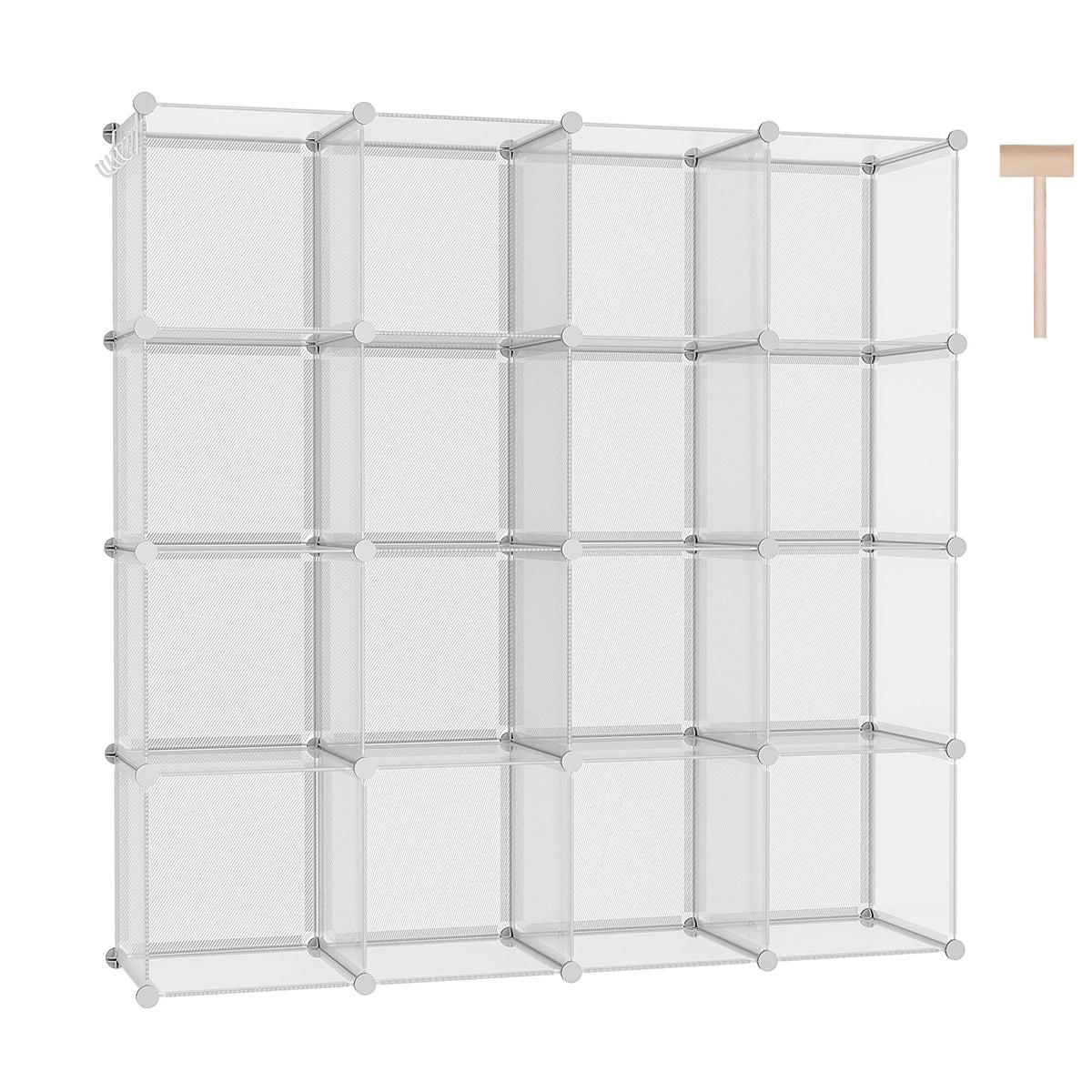 C&AHOME 16 Cube Storage Organizer Cube Shelves Units Storage Cubes, White