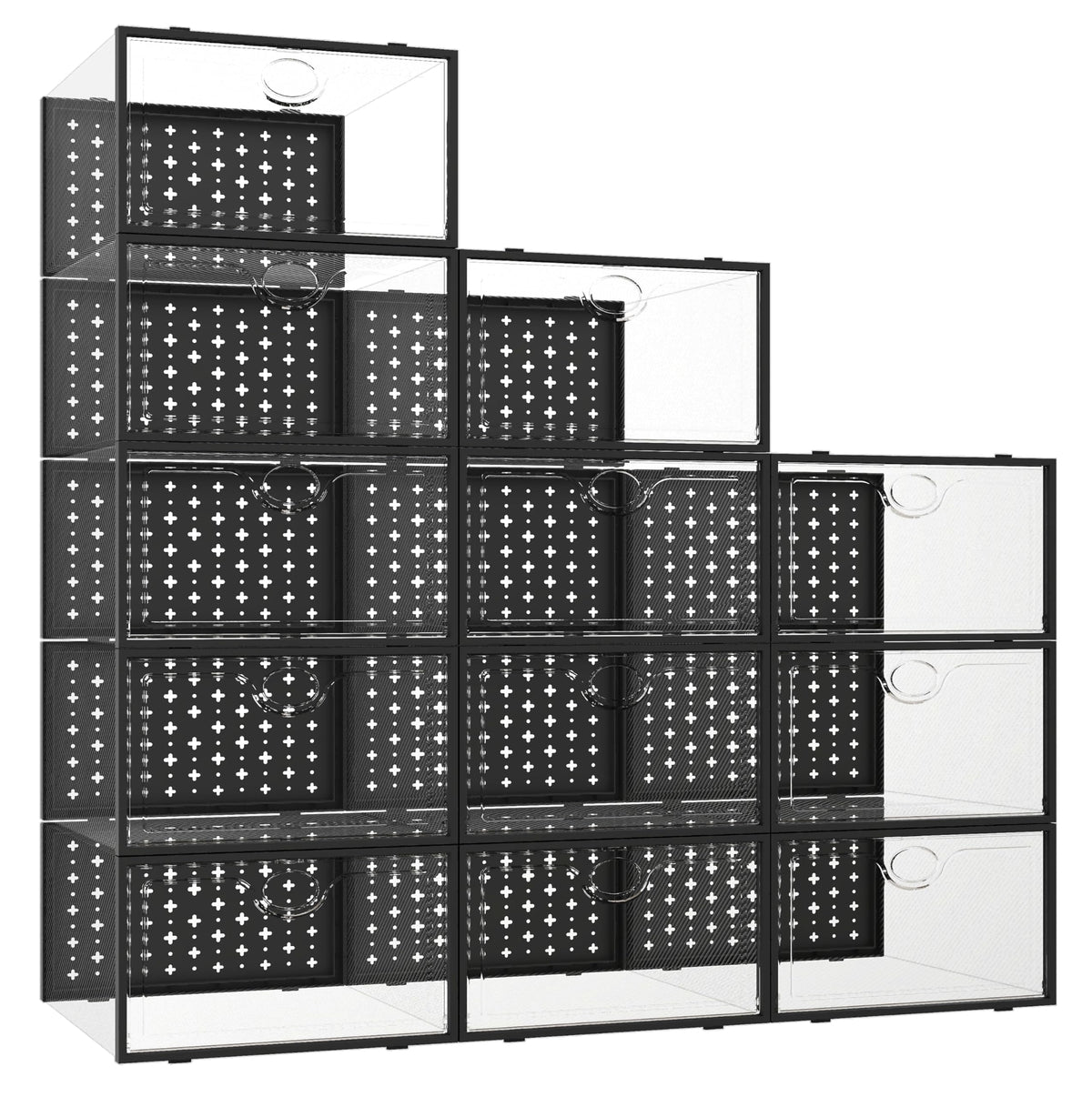 Pinkpum 15 Pack X-Large Shoe Storage Boxes, Shoe Organizer Clear Stackable