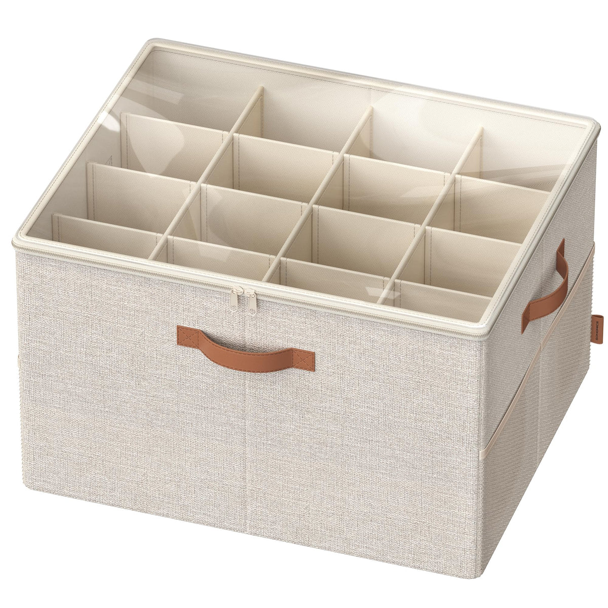 SONGMICS Shoe Organizer for Closet, 2 Pack Fabric Bins, Fits up to 32 Pairs