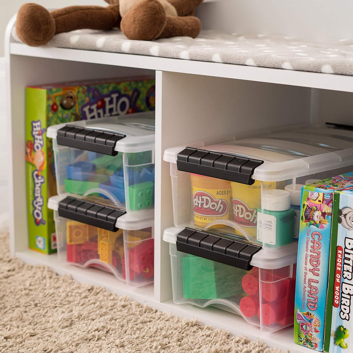 IRIS USA 6-Pack 6 Quart Storage Bins with Lids